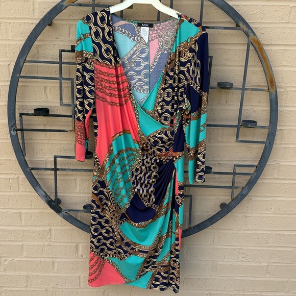 Colorful Chain Print Dress - Picture 1 of 3